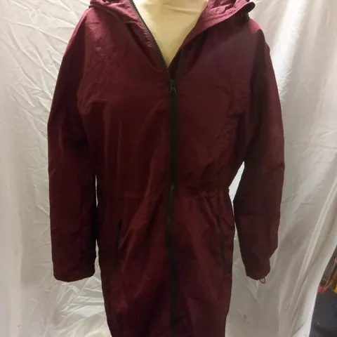 HUSH ANAFI LIGHTWEIGHT RAINCOAT, METALLIC RED - SIZE 8