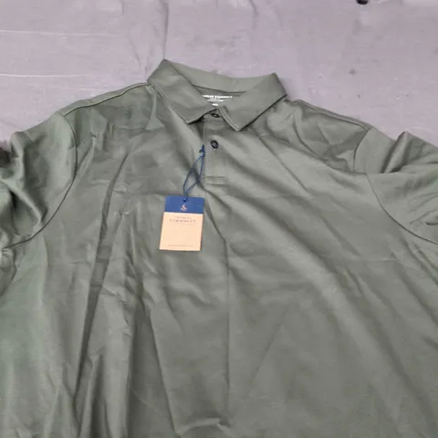 CHARLES TYRWHITT OLIVE GREEN SHORT-SLEEVE JERSEY POLO SHIRT – MEN