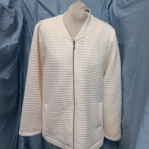 M&S COLLECTION LIGHT CREAM QUILTED JACKET – UK 16