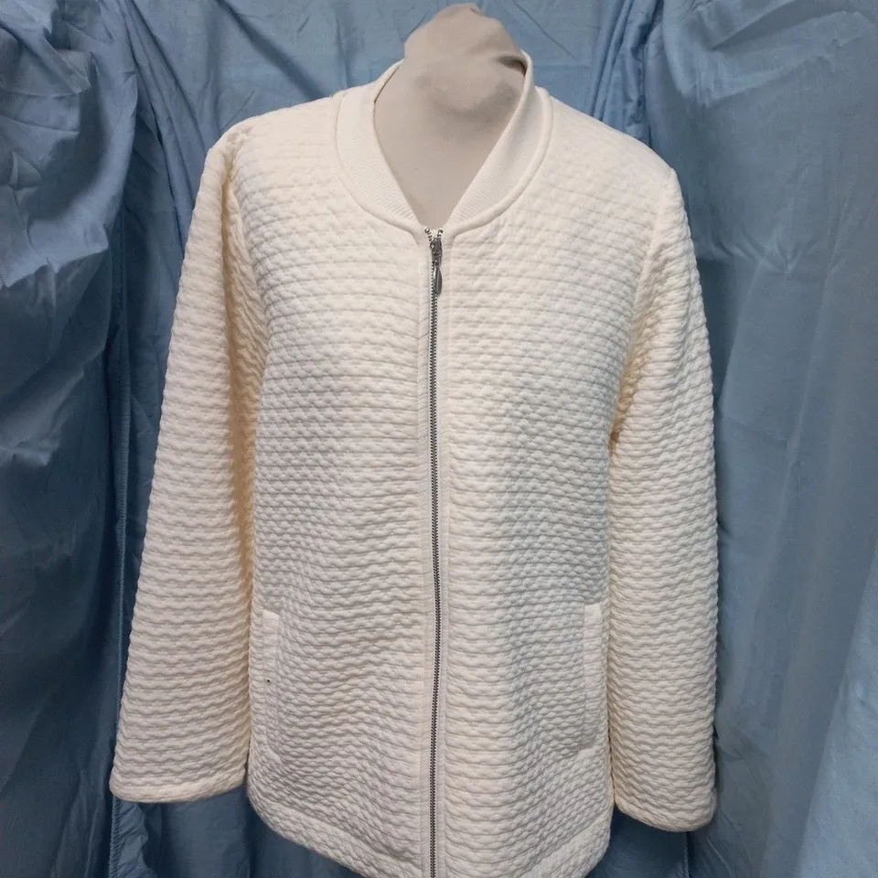 M&S COLLECTION LIGHT CREAM QUILTED JACKET – UK 16