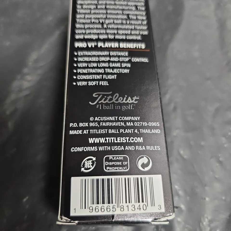 TITLEIST PRO V1 GOLF BALLS – BOXED