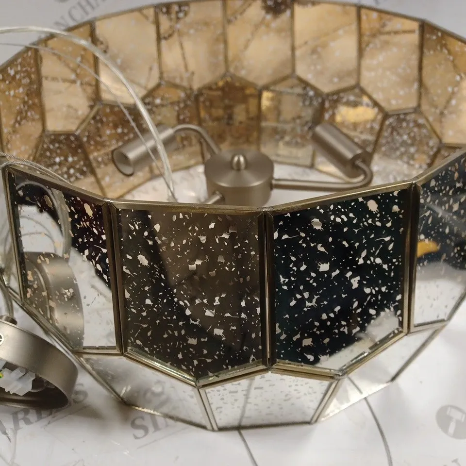 JOHN LEWIS ROMY MIRRORED GLASS PENTAGON LIGHT FITTING 