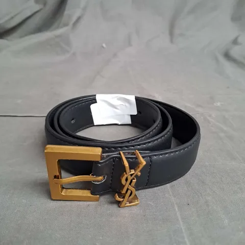 YVES SAINT LAURENT BELT IN BLACK/GOLD SIZE 36/90