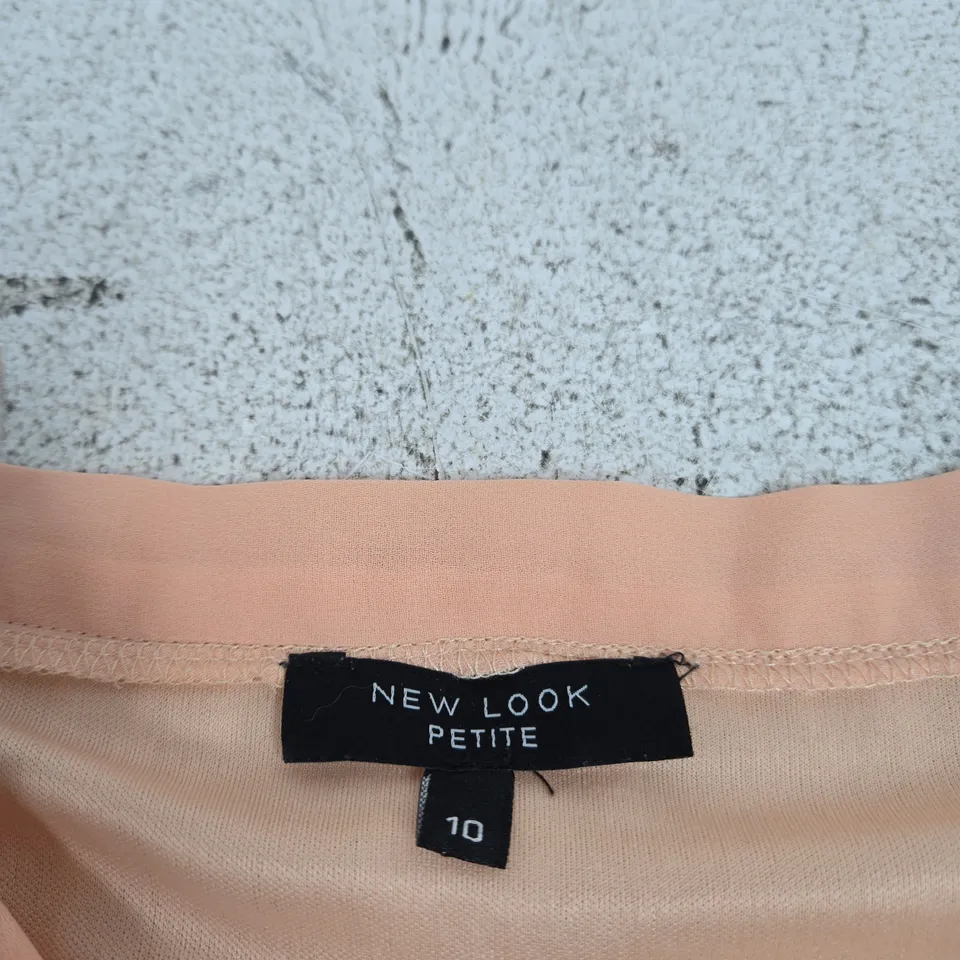 NEW LOOK PETITE PEACH PLEATED SKIRT – UK SIZE 10