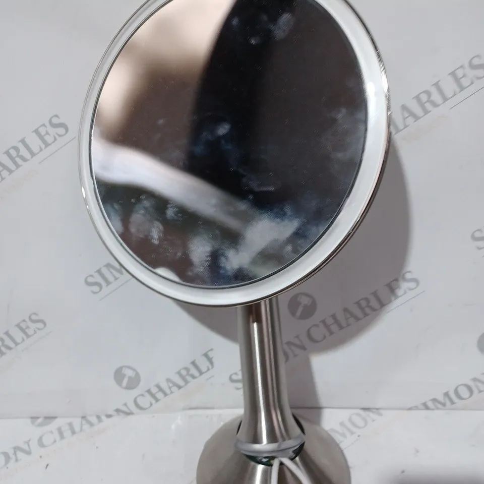 BOXED SIMPLEHUMAN 20CM SENSOR MIRROR WITH TOUCH-CONTROL BRIGHTNESS 10X MAG - COLLECTION ONLY