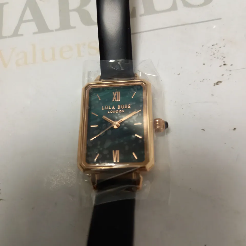 LOLA ROSE MALACHITE TEXTURED WATCH