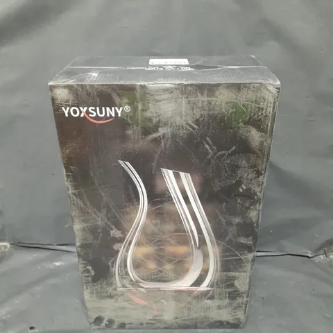 BOXED SEALED U SHAPED WINE DECANTER 