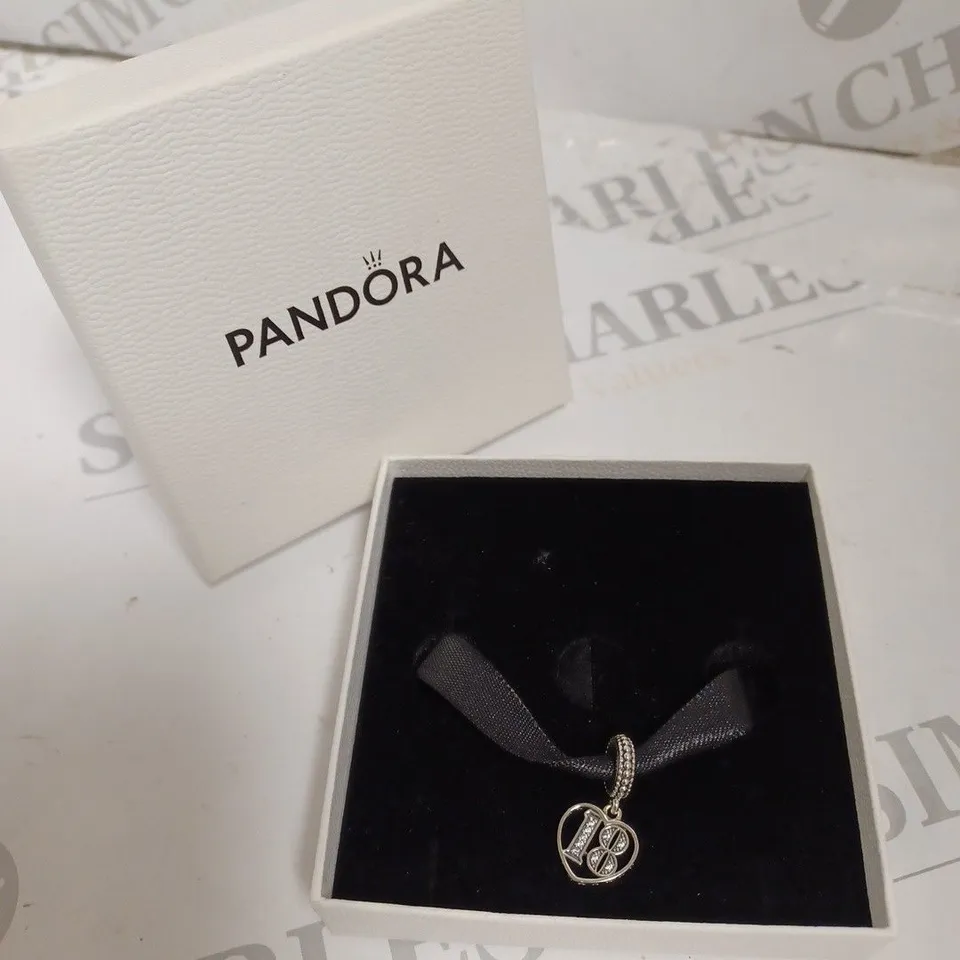 PANDORA 18TH CELEBRATION DANGLE CHARM 
