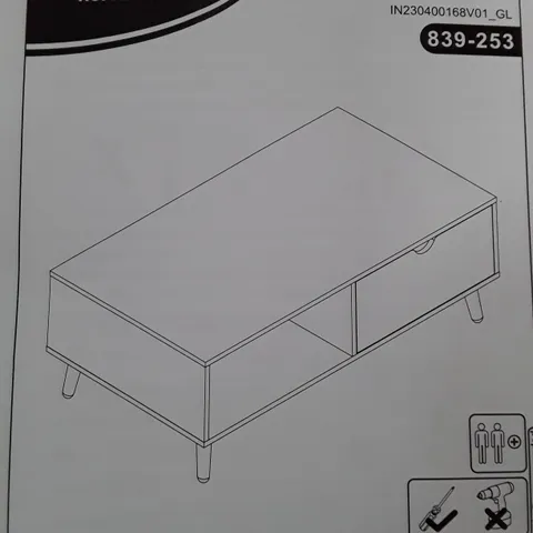 BOXED COFFEE TABLE - WHITE