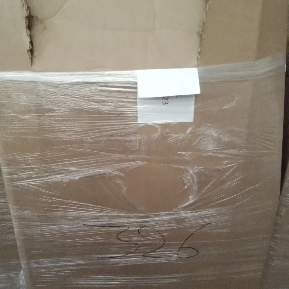 PALLET OF ASSORTED ITEMS INCLUDING WHITE CHRISTMAS TREE, FOLDING CHAIR, ALUMINIUM FRAME WHITE BOARD, ALUMINIUM LADDER 3.8M, TIMBER RIDGE FOLDING CHAIR, DESKTOP SIT-STAND WORKSTATION 