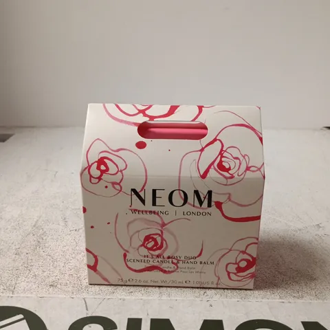 NEOM WELLBEING LONDON IT'S ALL ROSY DUO β SCENTED CANDLE & HAND BALM