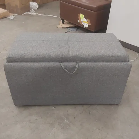 88CM WIDE RECTANGLE SOLID COLOUR OTTOMAN WITH STORAGE