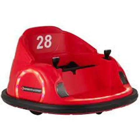 COSTWAY 6V KIDS RIDE ON BATTERY POWERED BUMPING CAR WITH FLASHING LED LIGHTS-RED