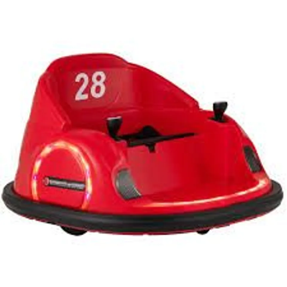 COSTWAY 6V KIDS RIDE ON BATTERY POWERED BUMPING CAR WITH FLASHING LED LIGHTS-RED