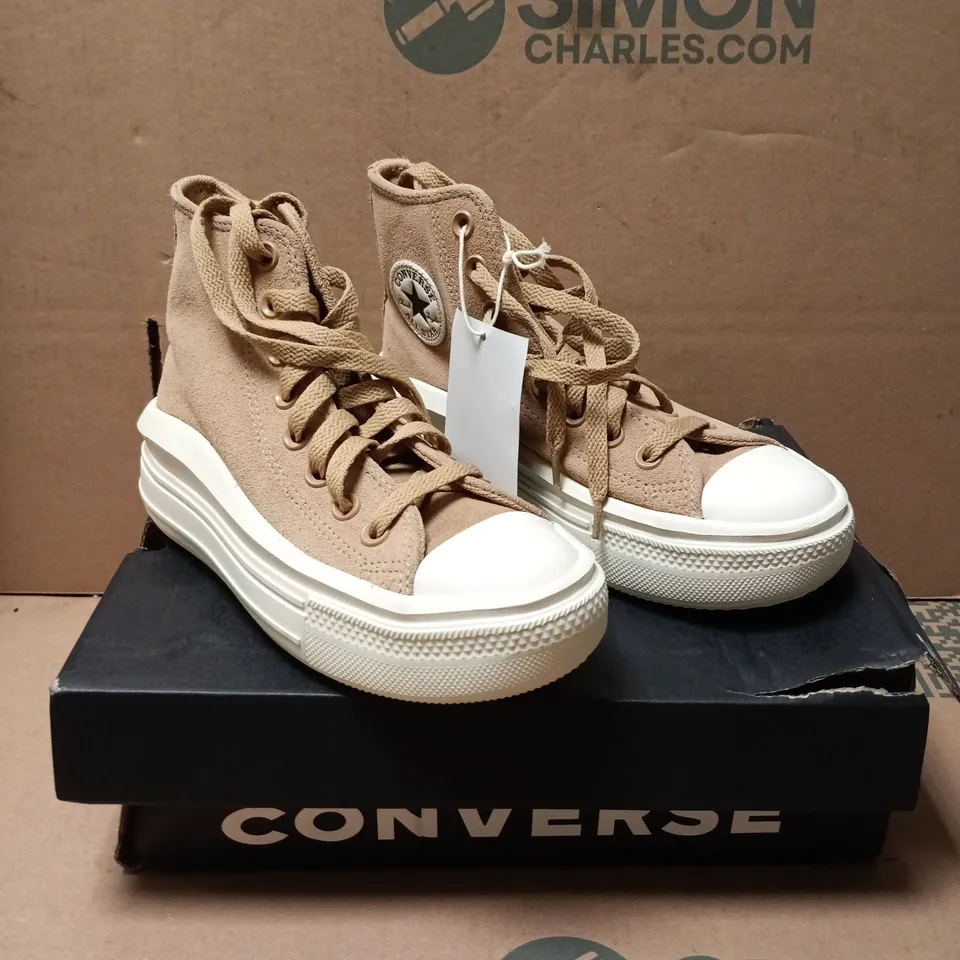 CONVERSE ALL STAR HIGH TOP SUEDE SHOES COFFEE SIZE 3