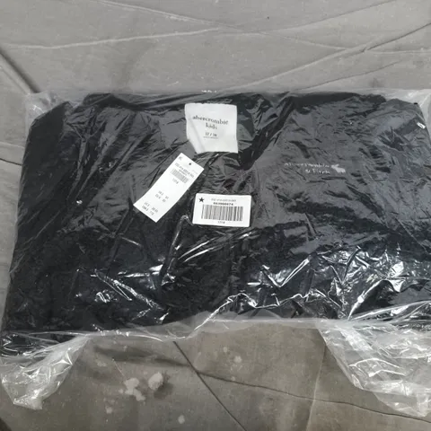 BAGGED ABERCROMBIE KIDS BOYS' NYLON JACKET WITH PLUSH LINING IN BLACK - 17/18