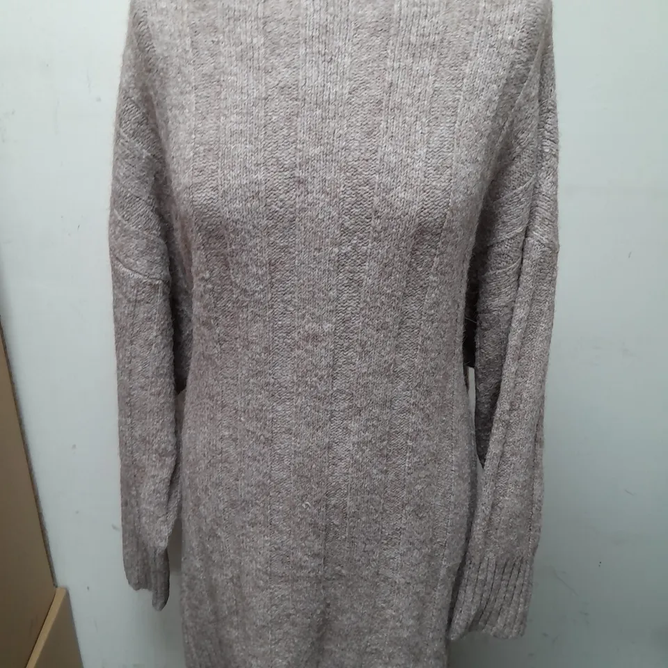 TOPSHOP NATURAL LS JUMPER DRESS - UK L