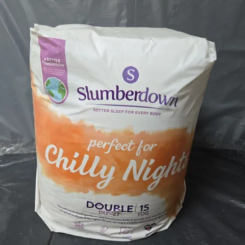 SLUMBERDOWN CHILLY NIGHTS DOUBLE 15 TOG EXTRA WARM WINTER DUVET