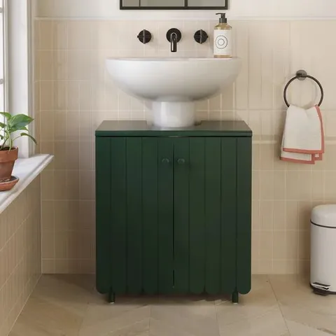 BOXED SCALLOP UNDER SINK UNIT, FOREST GREEN (1 BOX)