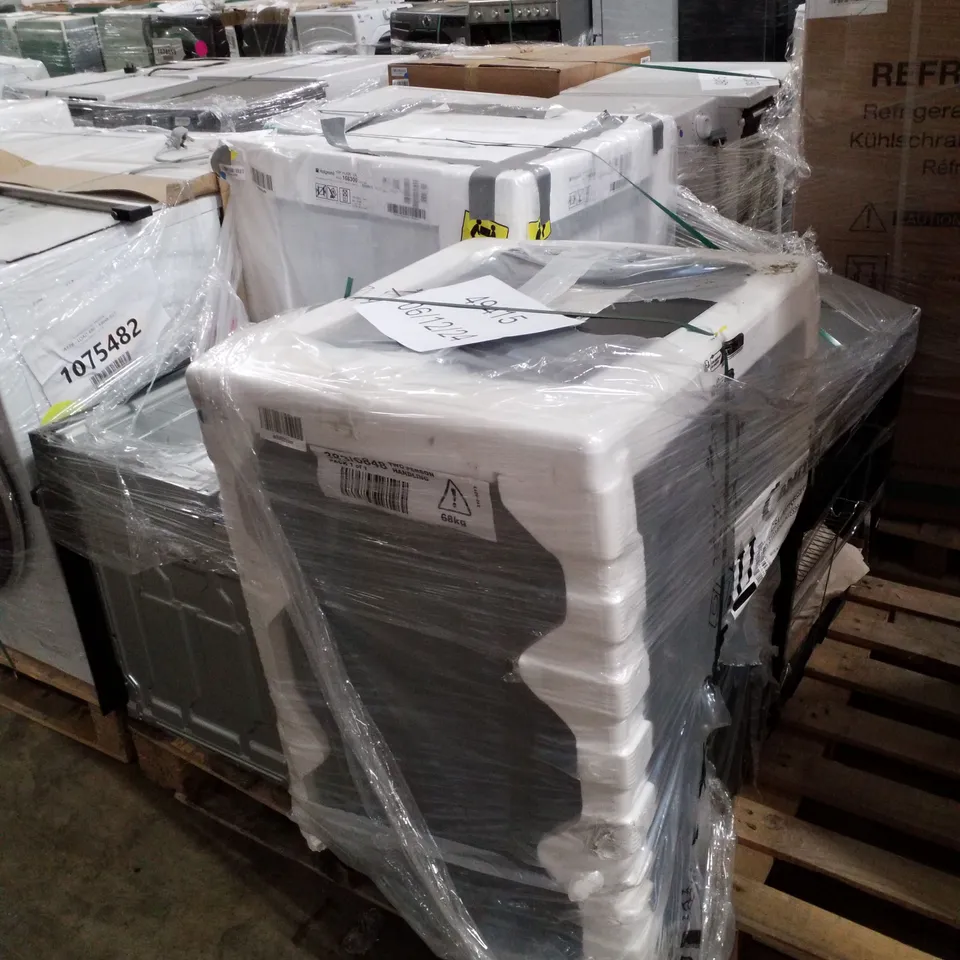 PALLET OF APPROXIMATELY 4 UNPROCESSED RAW RETURN WHITE GOODS TO INCLUDE;