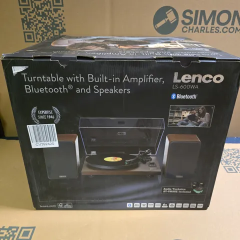 BOXED LENCO LS-600WA TURNTABLE WITH BUILT IN AMPLIFIER