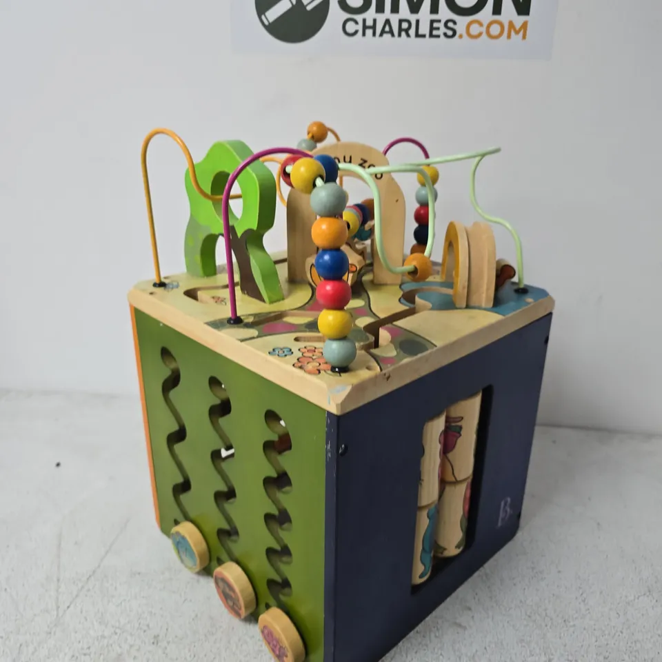 WOODEN BEAD MAZE ACTIVITY CUBE – BABY TOY
