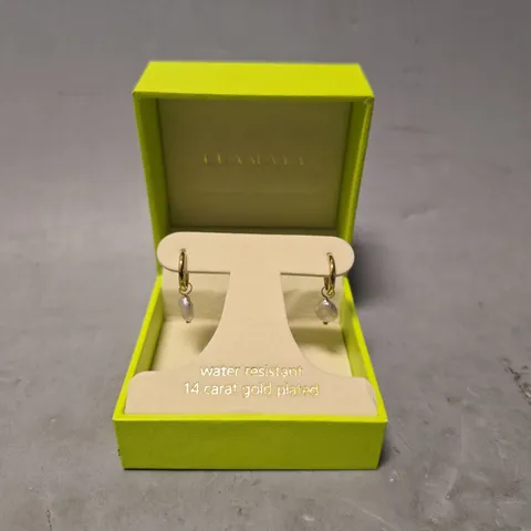 BOXED LUAMAYA 14 CARAT GOLD PLATED DANGLE EARRINGS