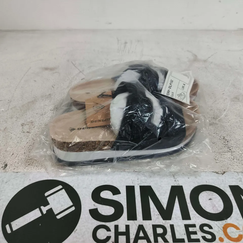 DUNLOP FERN BLACK SANDALS UK 4 UNBOXED