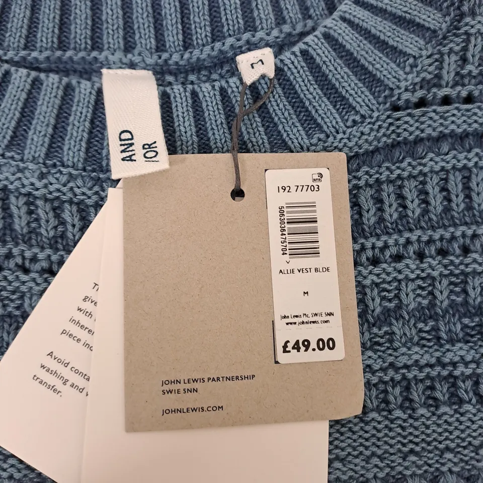 AND/OR ALLIE VEST IN BLUE - M