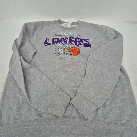 LOONEY TUNES X NBA LOS ANGELES LAKERS GREY HOODIE – UK SIZE L