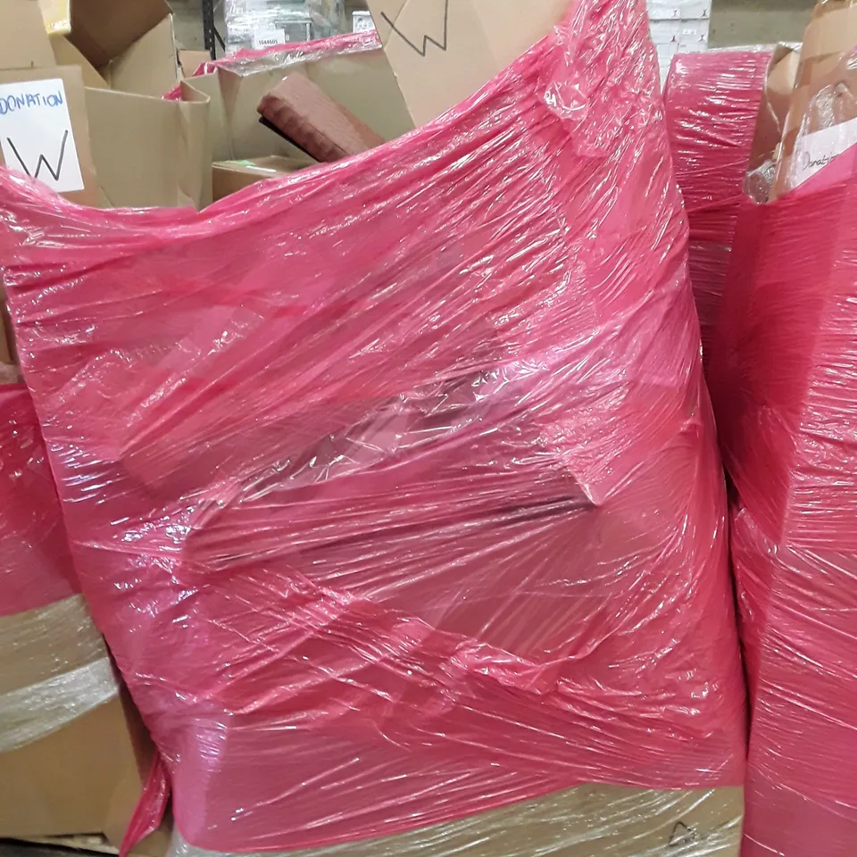 PALLET OF ASSORTED PRODUCTS INCLUDING BODY CLOCK, FOLDABLE DRYING RACK, BABY PLAYPEN, TOILET SEAT, 3 LAYERS OF CLOTHES HANGERS 