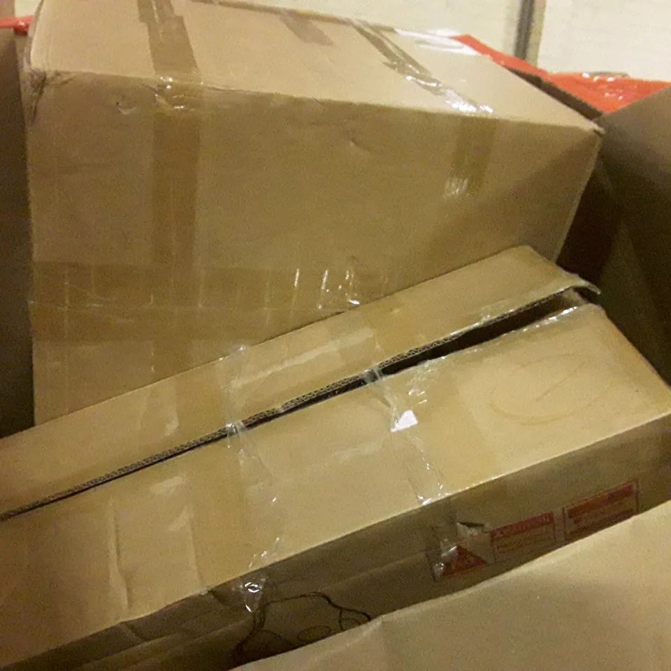 PALLET OF ASSORTED PRODUCTS INCLUDING WALL CLOCK, FLOOR FAN, MILKY PLANT, SOFT CLOSE TOILET SEAT, IGAD POLE, MESH CHAIR 