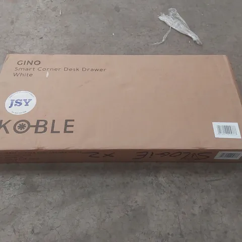 BOXED GINO SMART CORNER DESK DRAWER - WHITE