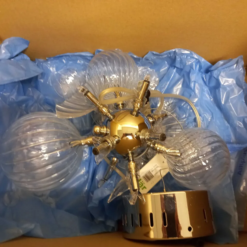 DESIGNER GLASS/CHROME LIGHT FITTING