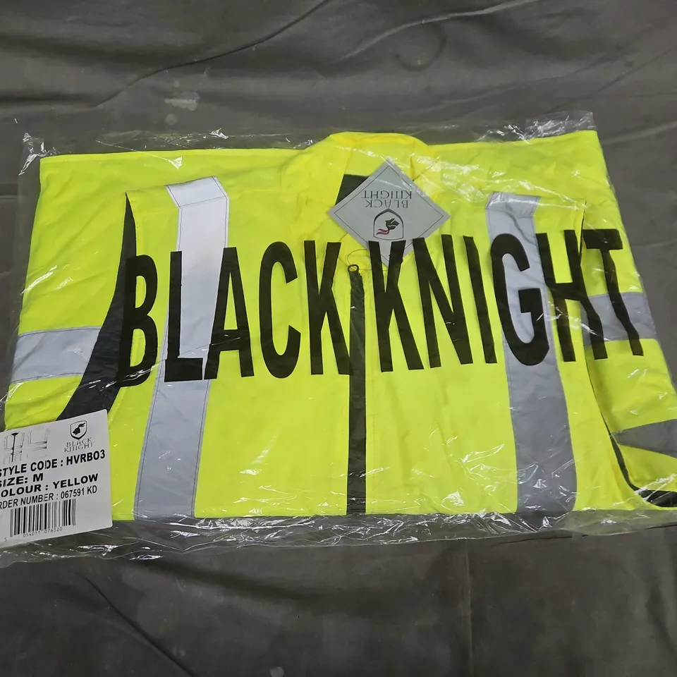 BAGGED BLACK KNIGHT HVRB03 HIGH VISIBILITY REVERSIBLE BODYWARMER IN YELLOW - MEDIUM