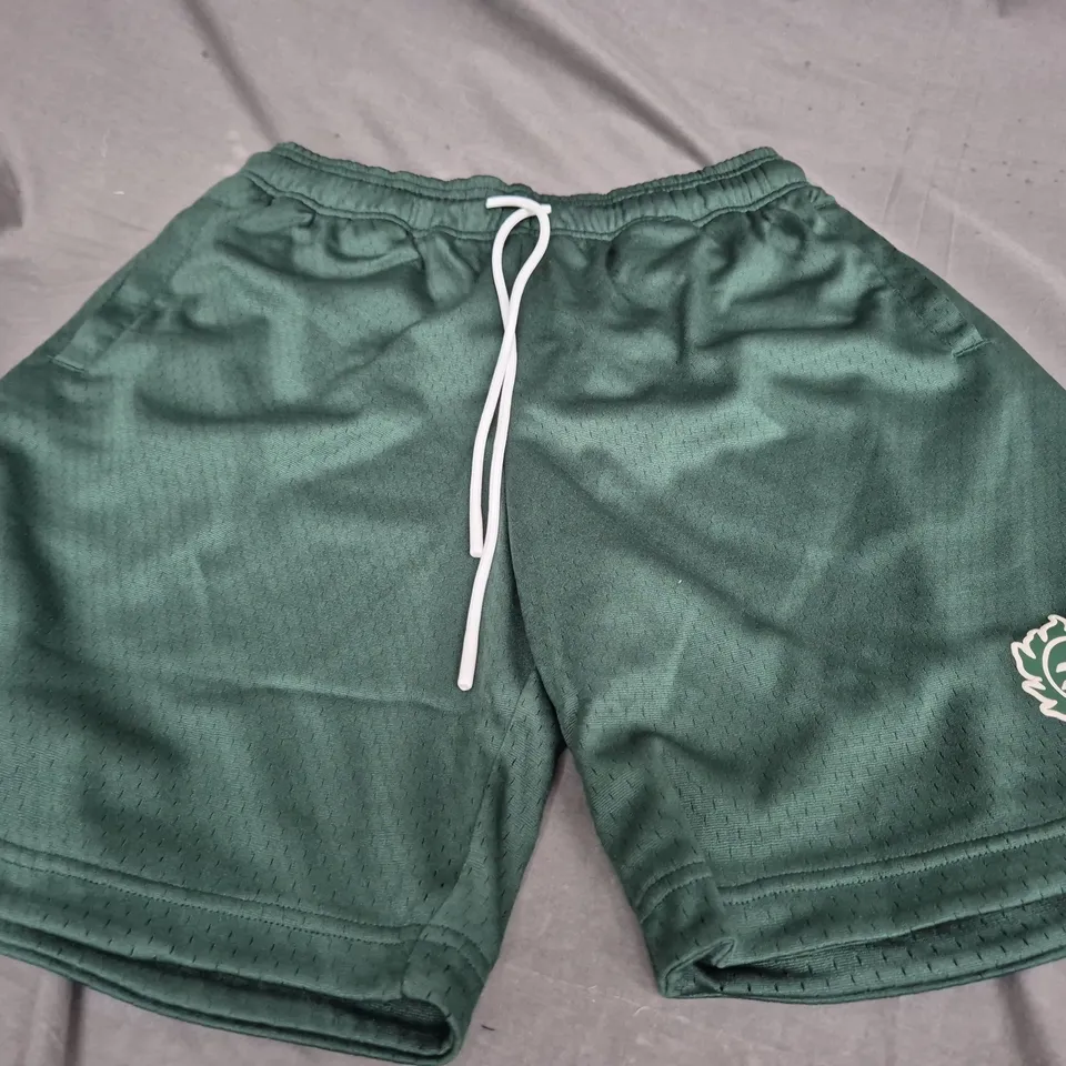 BROKEN PLANET GREEN BAGGY SHORTS - MEDIUM