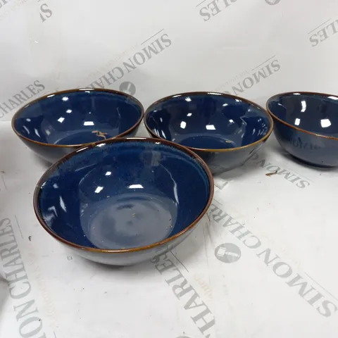 REACTIVE BLUE SET OF BOWLS - 16.5cm