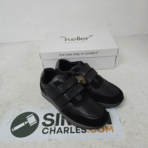 DR KELLER MEN'S BLACK VELCRO SHOES β SIZE 9
