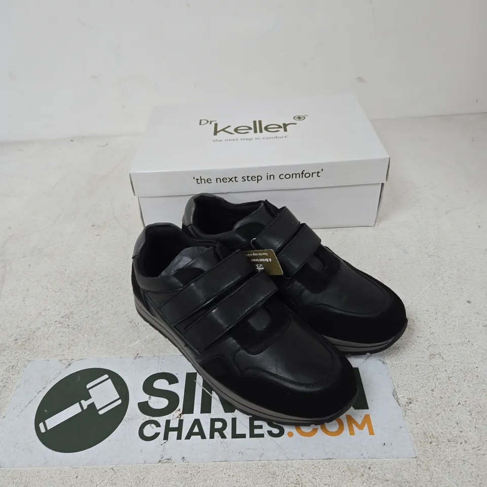 DR KELLER MEN'S BLACK VELCRO SHOES – SIZE 9