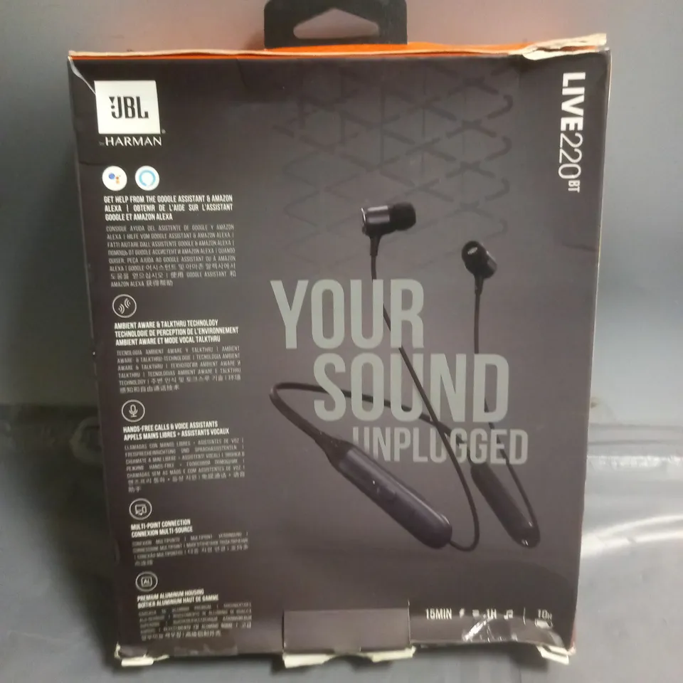 BOXED JBL LIVE220 BT EARPHONES