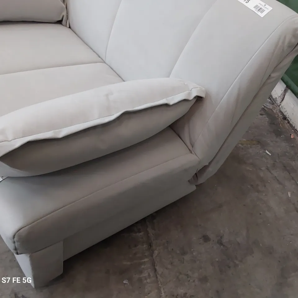 DESIGNER FOLD OUR SOFABED LIGHT GREY PLUSH FABRIC 