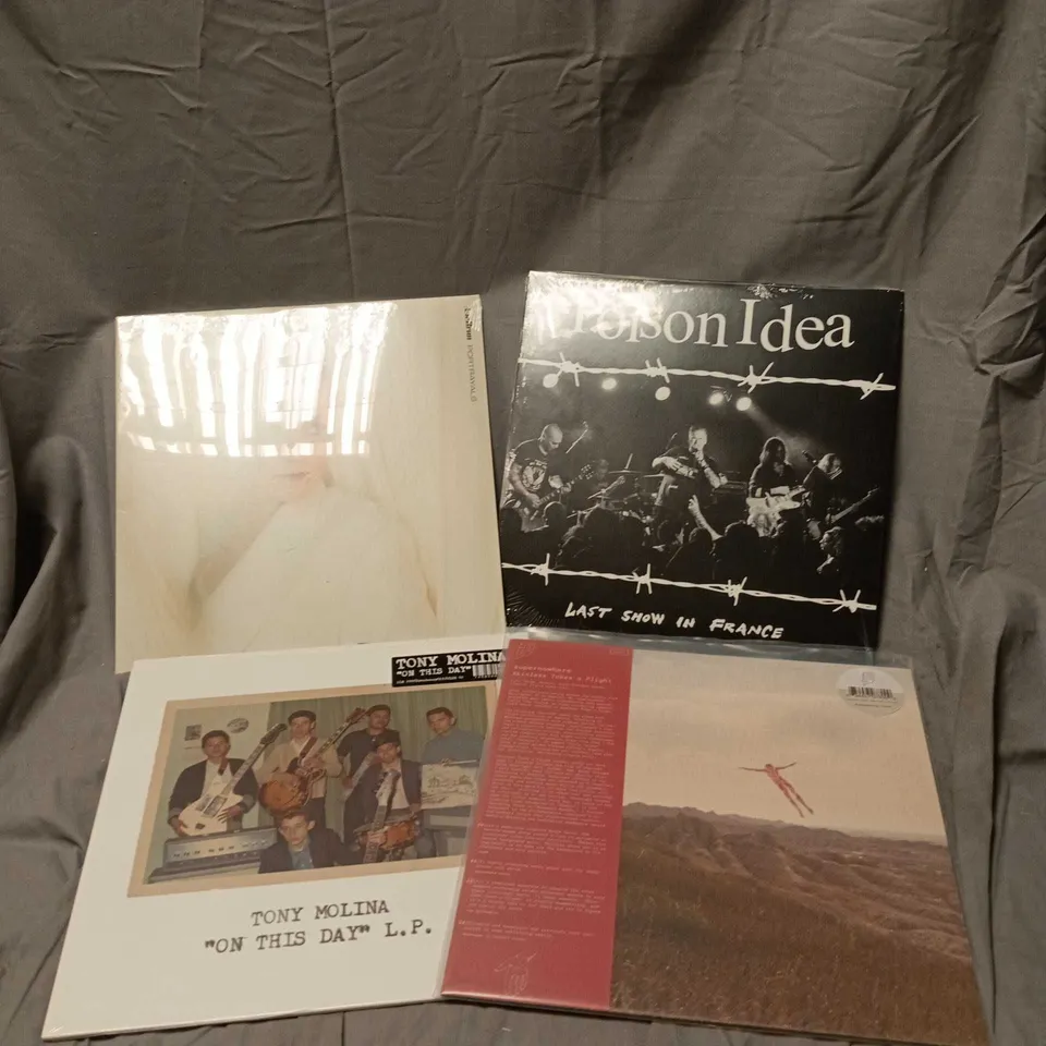 APPROXIMATELY 12 ASSORTED VINYL RECORDS TO INCLUDE POISON IDEA, ANE BRUN, TONY MOLINA, SUPERNOWHERE ETC 