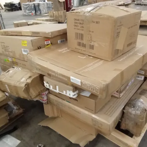 PALLET OF ASSORTED INCOMPLETE DESIGNER FURNITURE AND FURNITURE PARTS
