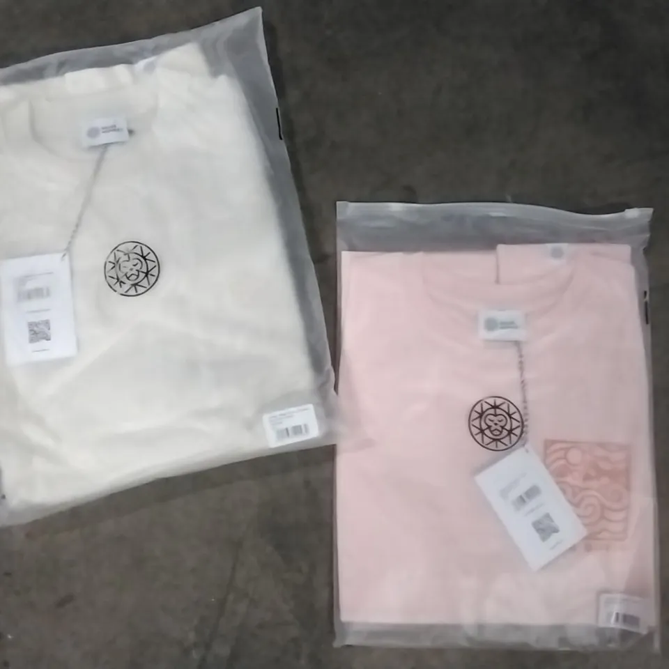 BOX OF MIXED ASSORTMENT OF BRAND NEW BRASS MONKEY CLOTHING ITEMS INCLUDING - SWEATS, TSHIRTS, HOODIES - MIXED SIZES - APPROXIMATELY X35 ITEMS