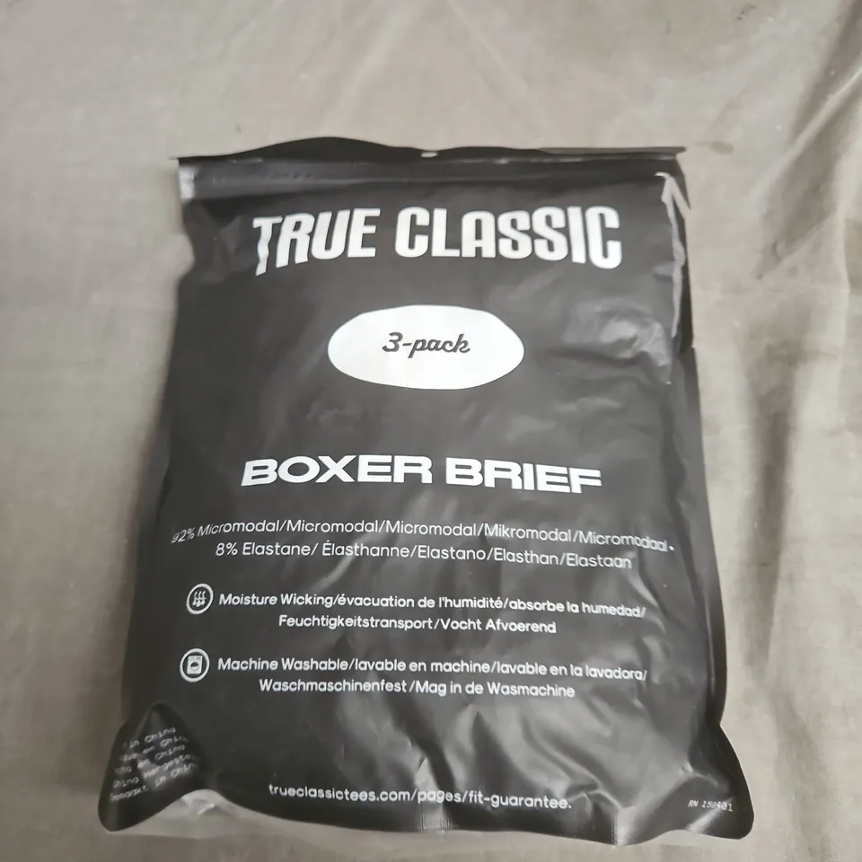 TRUE CLASSIC BOXER BRIEFS 3-PACK – MEN'S UNDERWEAR SIZE S
