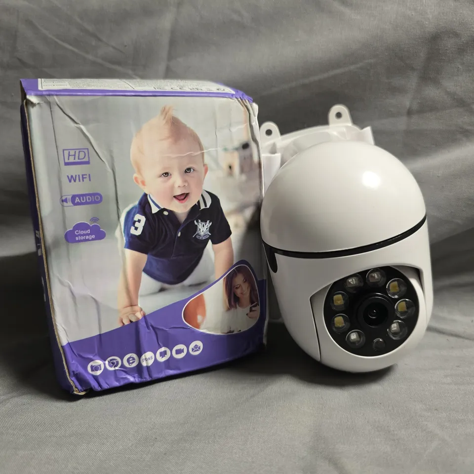 HD WIFI DOME CAMERA – WHITE INDOOR SECURITY CAMERA (BABY MONITOR STYLE)