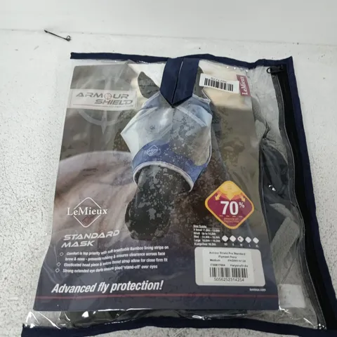 BAGGED LEMIEUX ARMOUR SHIELD PRO STANDARD FLY MASK - NAVY