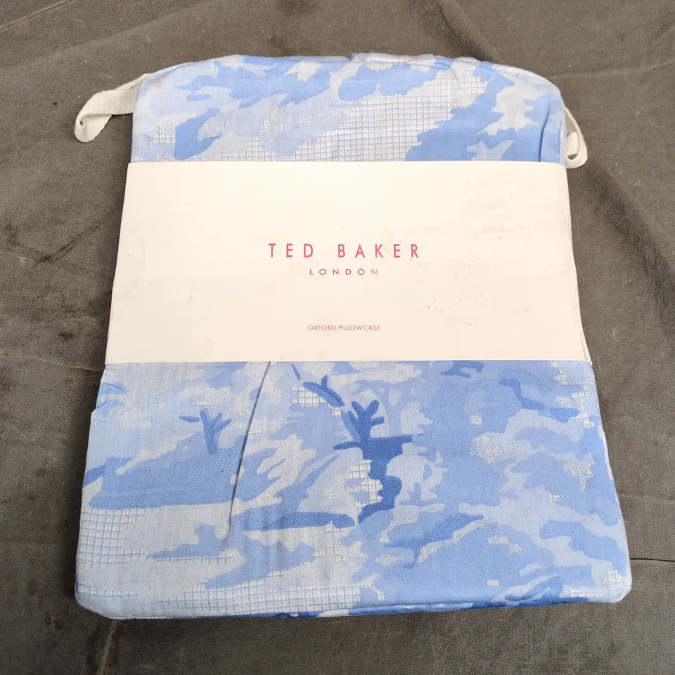 RED BAKER LANSCAPE TOILE PILLOW CASE OXFORD BLUE 