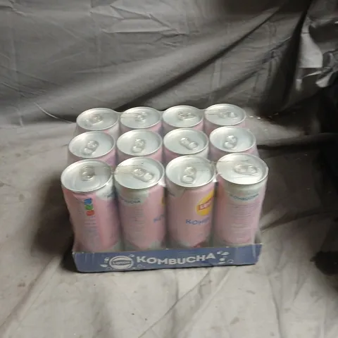 LIPTON KOMBUCHA RASPBERRY 250ML – PACK OF 12 CANS