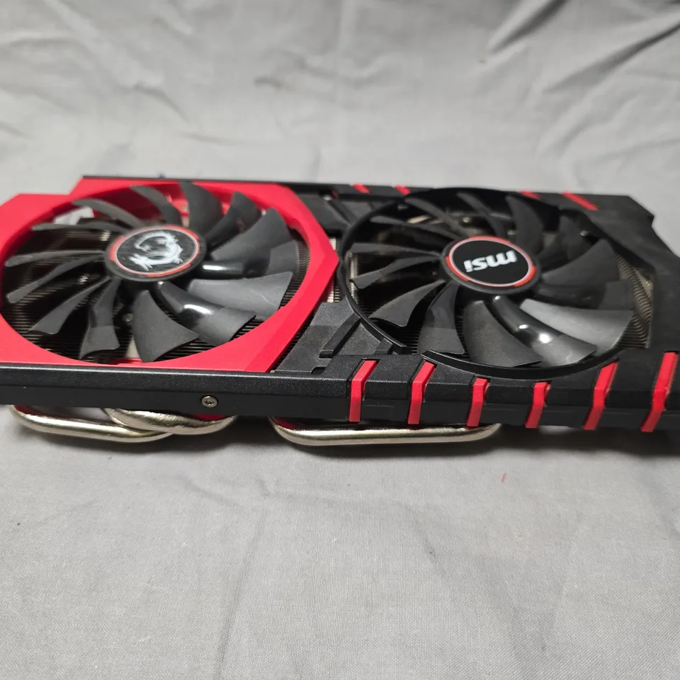 MSI GRAPHICS CARD – DUAL-FAN GPU WITH RED/BLACK SHROUD - MODEL UNSPECIFIED 